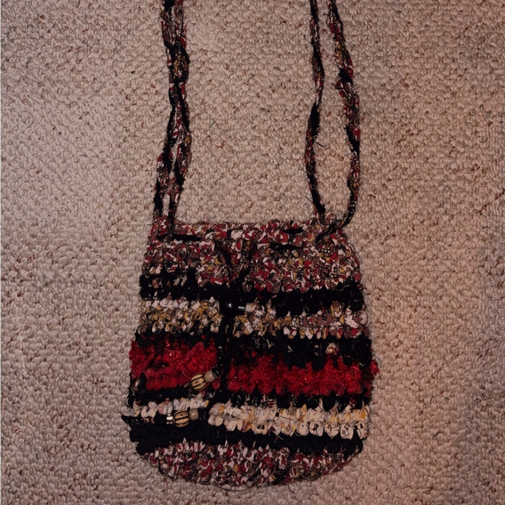 Elegant Red and Black Women's Bag